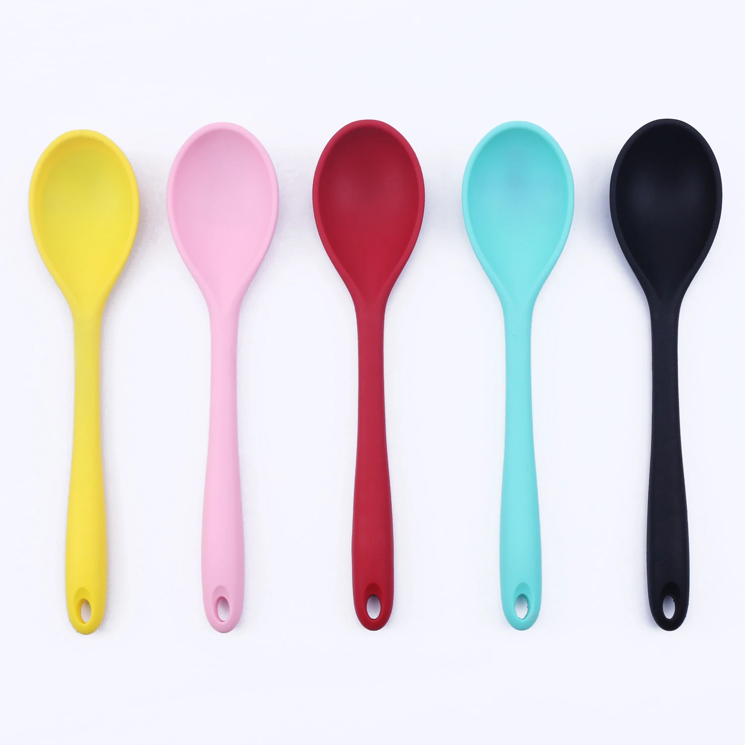 Long Handle Cooking Spoon for Mixing Oval Spoons Accept Engraved Customize Logo Good Baking Serving Utensils Soup Spoons
