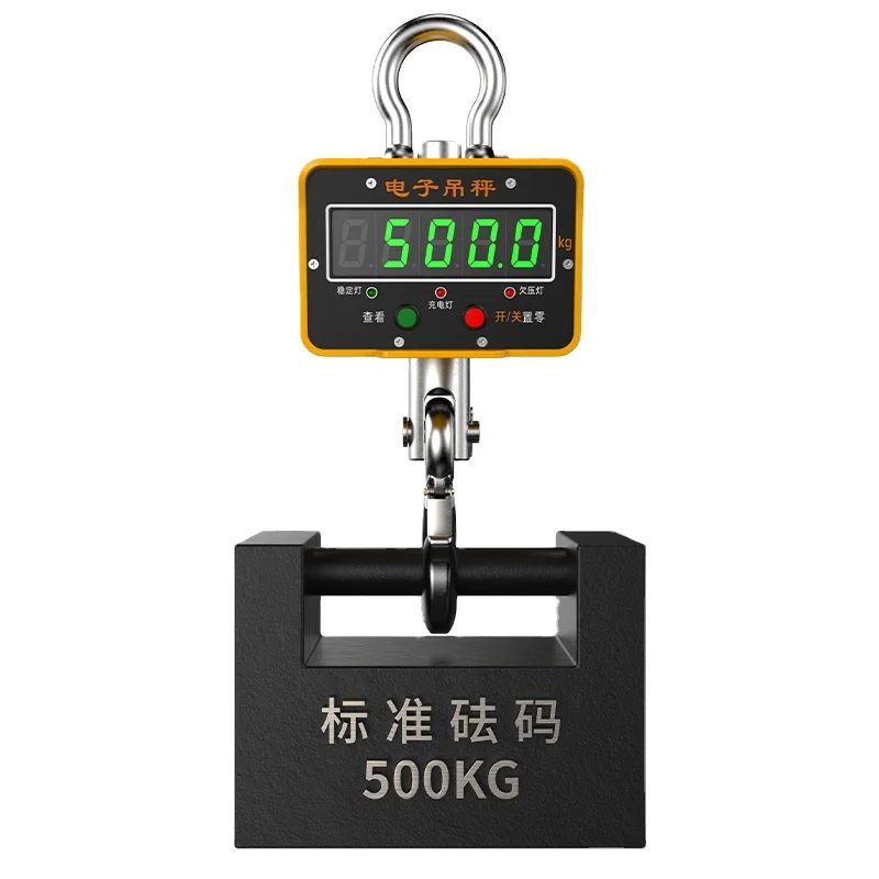 2000kg Weight Hook Scale 500kg 1000 kg 2ton Digital Hanging Scale for Crane 10 Tons