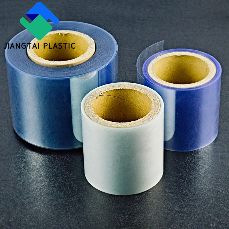 Jiangtai Thermoforming transparent hard 500 micron pvc film roll