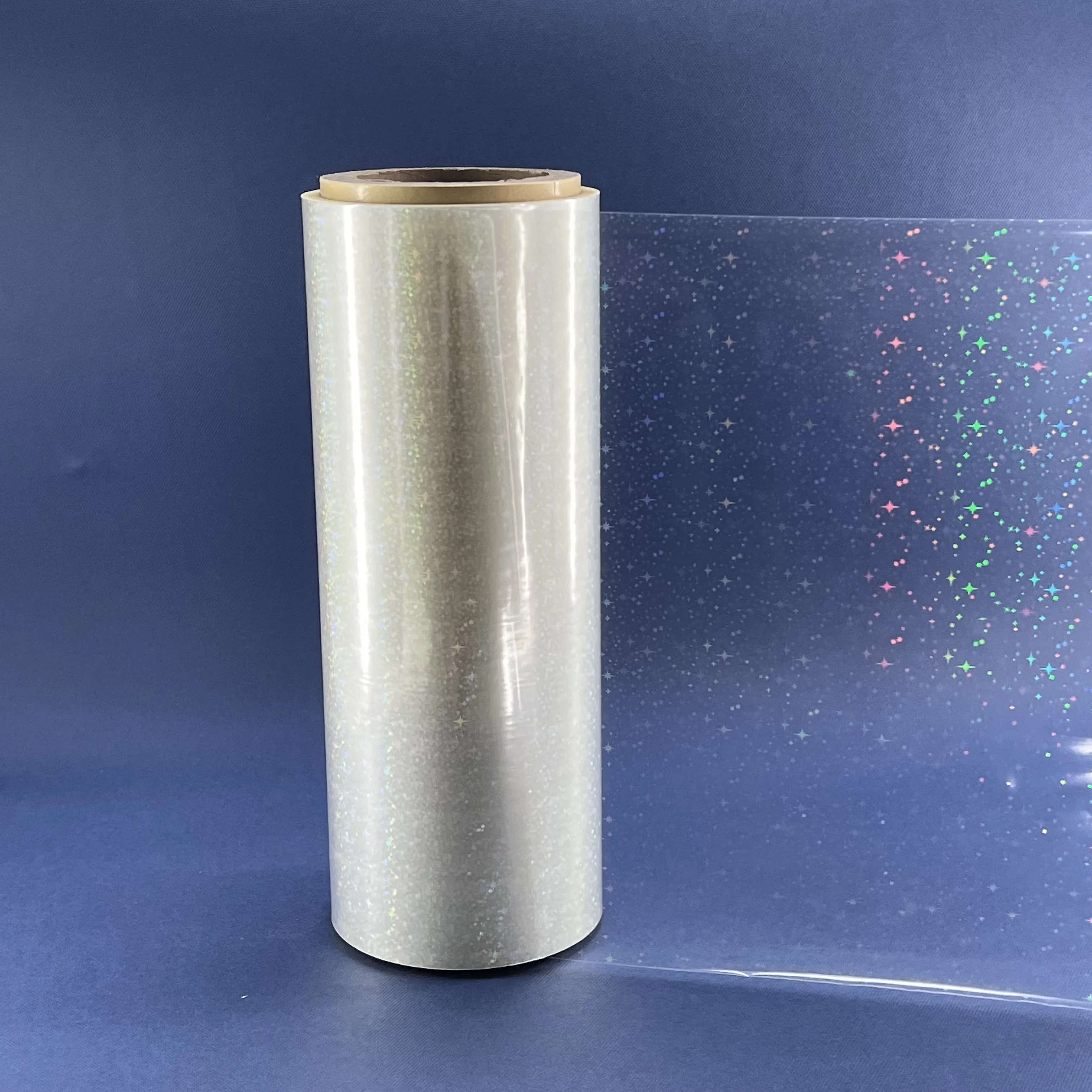 Ready To Ship Anti Scratch Holographic Sparkle Bopp Thermal Lamination Film Sheet With EVA