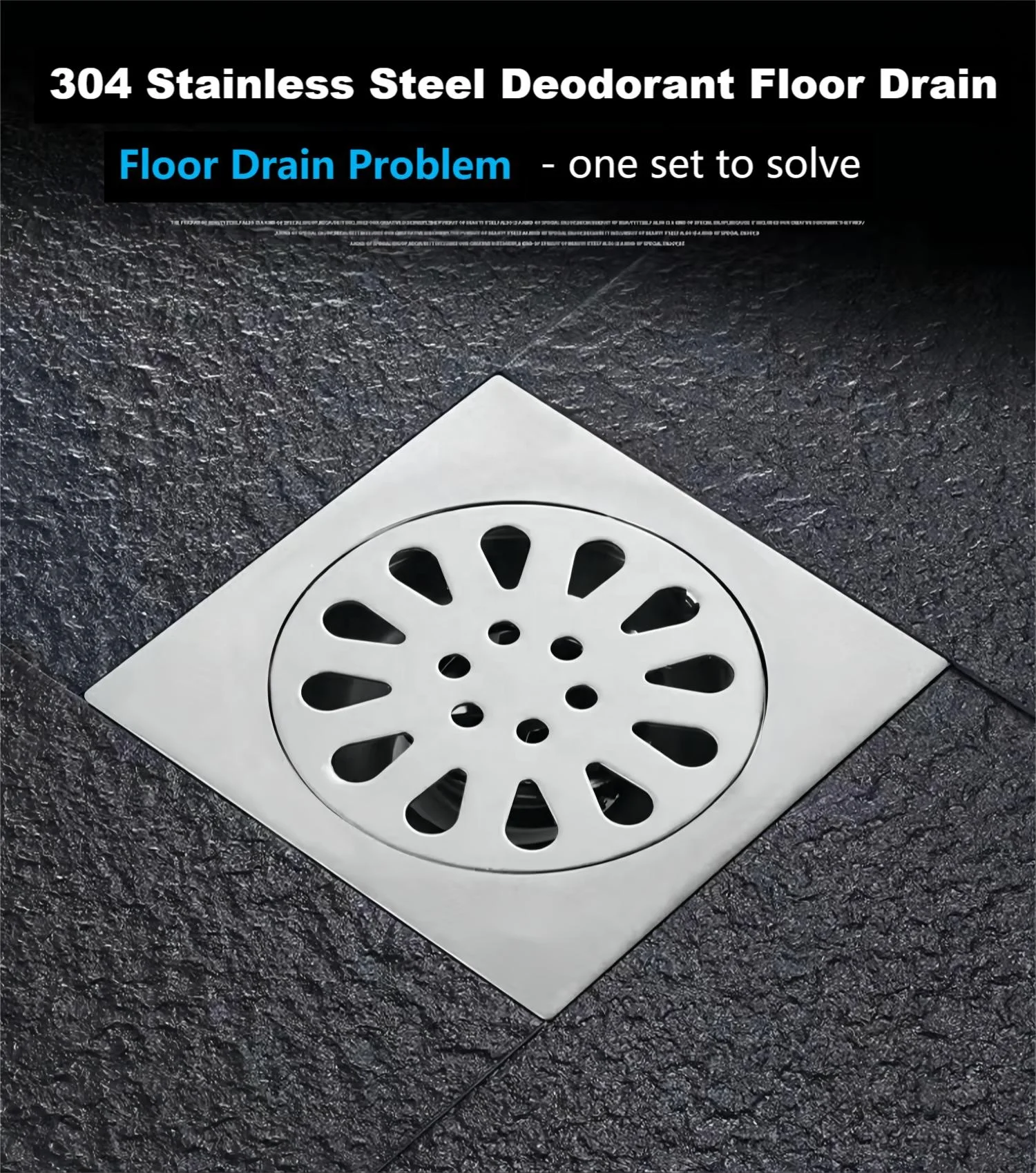 Cheap wholesale Floor Trap Drain Toilet Floor Drain 304 Stainless Steel Silver  Polish for Use Bathroom Kitchen