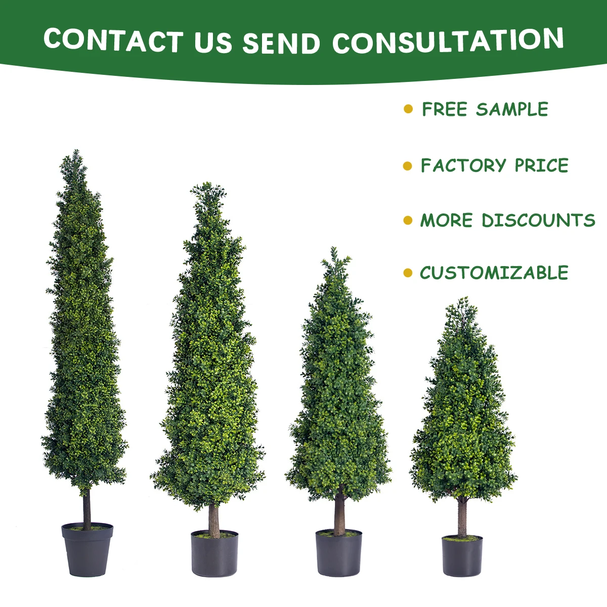 PZ-1-131 Garden Supplies Customized Lasting Evergreen Artificial Boxwood Topiary Tree for Indoor Front Porch Office Decor