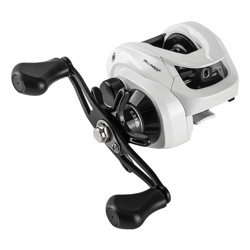 Jetshark 3+1bb 6.3: 1 Gear Ratio 8kg Drag Power White Left & Right Hand Bait Casting Sea Saltwater Baitcasting fishing Reel