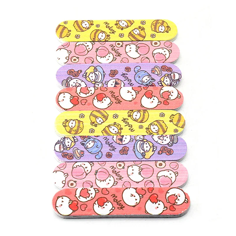 Mini cute print file, double-sided nail polish sand strip, polishing and rubbing strip wholesale