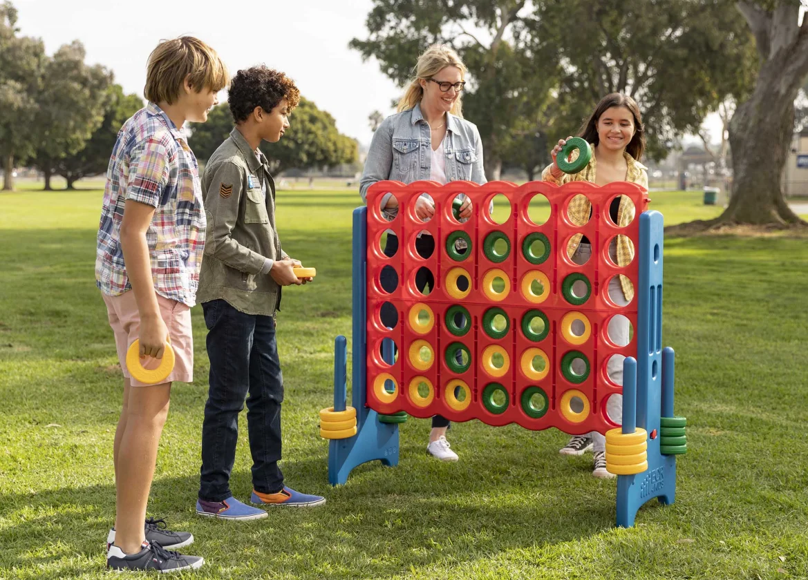 Giant 4 In A Row Jumbo 4-to-Score Giant Game Indoor Outdoor Family Connect Board Game for Kids