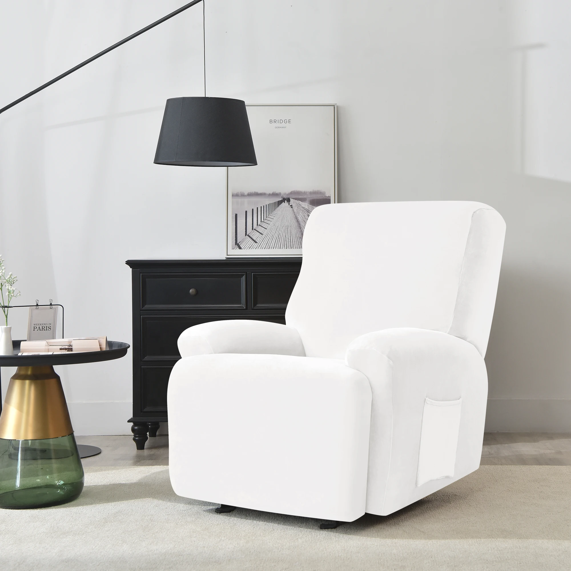 Amazon Velvet Love 1 Seat Recliner Form Fitted Sofa Cover Sofa Slipcover Sectional Sofa Protect Furniture Fits Most of Recliner