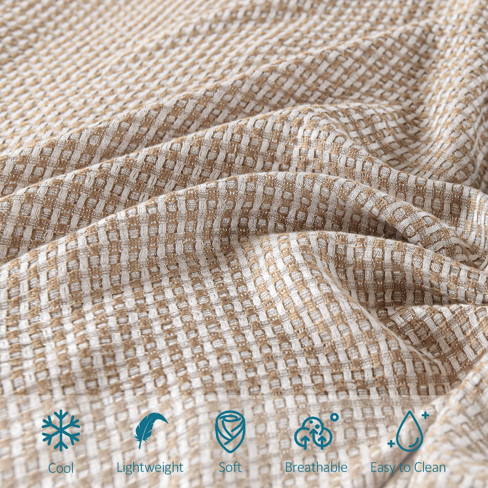 The best-selling simple waffle and tassel blanket is my bamboo fiber blanket