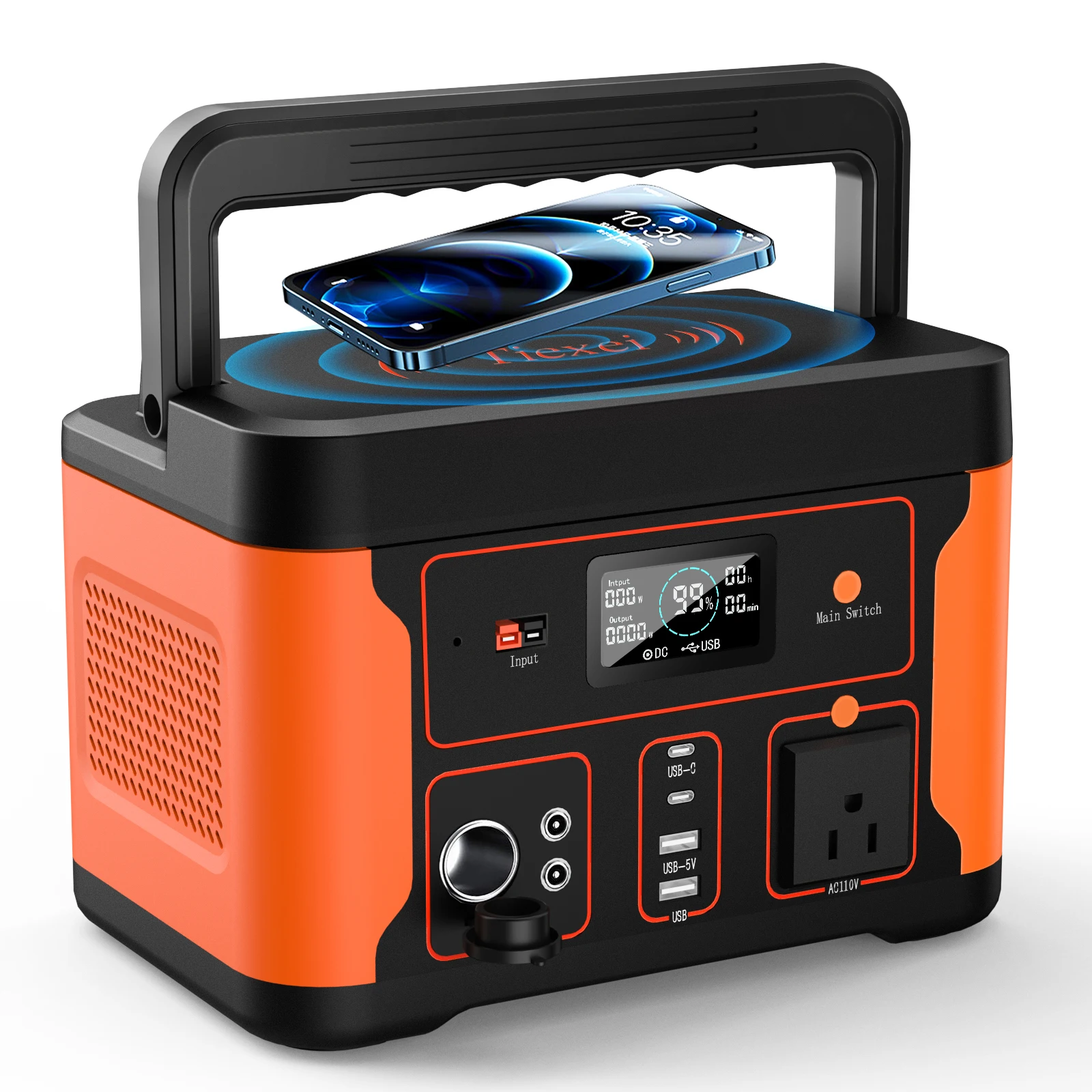 Tiexei USA Warehouse Stock Fast Drop Shipping Fast Charge 600W 512Wh 160Ah LiFePO4 Camping Outdoor Portable Power Station