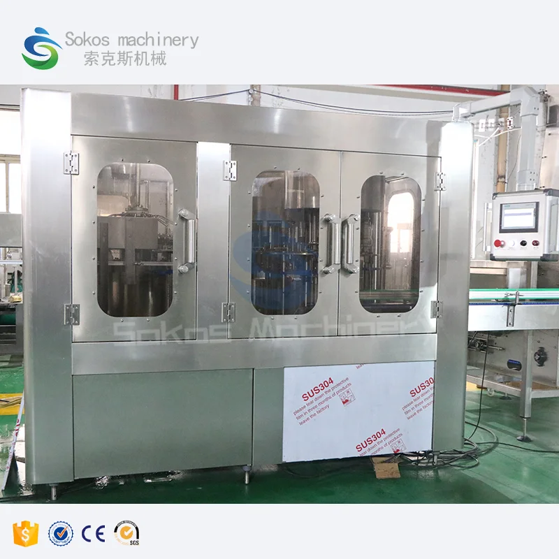 Sokos Automatic beverage bottle filling machine liquid mineral water