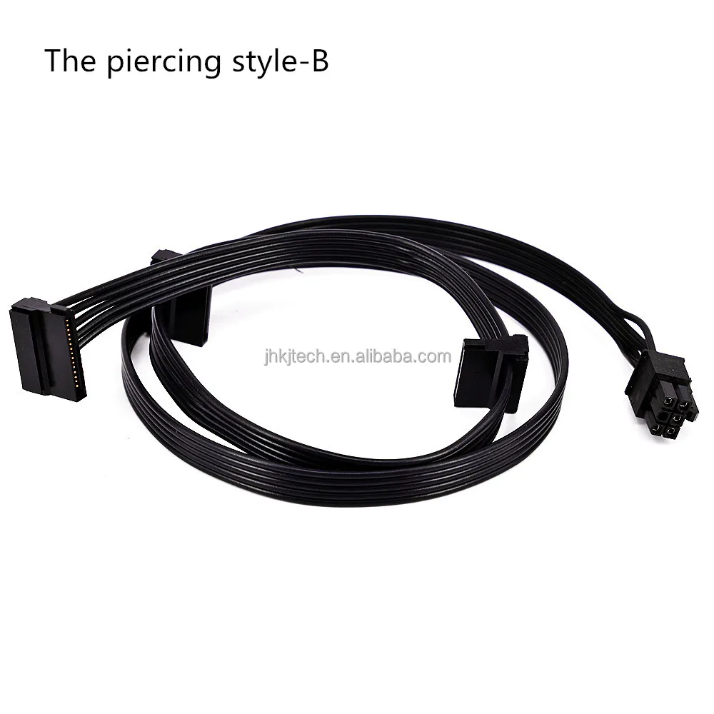  PCI-e 6Pin to 3 Ports SATA 15Pin Power Supply Cable for CORSAIR RMx Series RM1000x RM850x RM750X RM650x RM550x Adapter