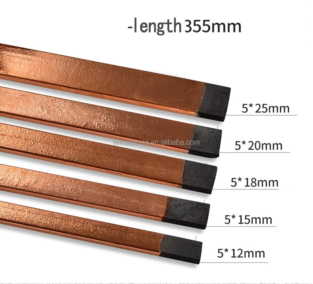 factory firect supply Arc Gouging Electrode 8x350 Copper Coated Carbon Rod for Welding Cut Rod