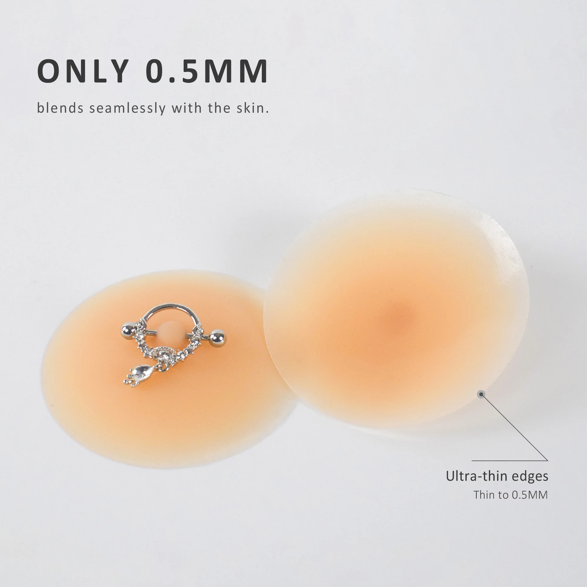 Sexy Silicone Attachable Nipple Pasties Covers breast pad Cosplay show nipple ring pasty for Crossdresser Breast Forms