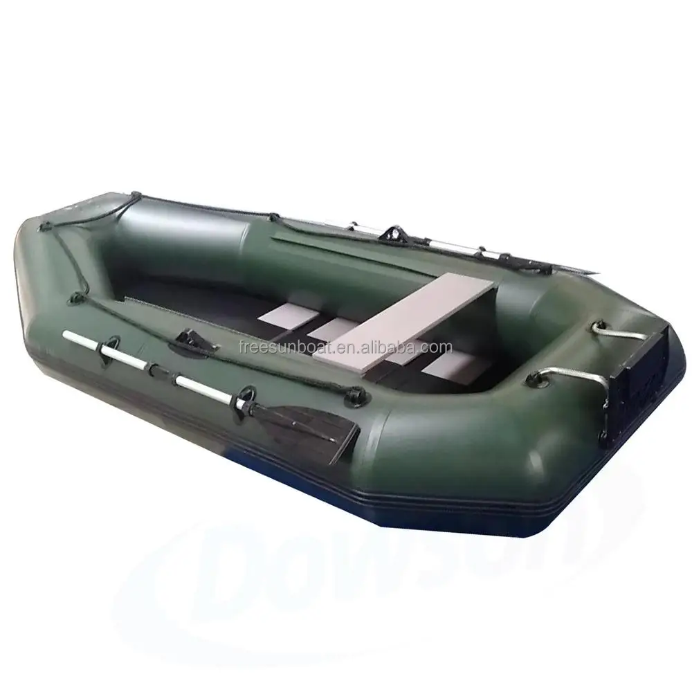 3-4 person inflatable PVC fishing boats inflatable pontoon ocean fishing boat with  motor for sale