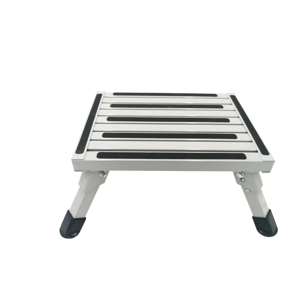 
Hot Sale Maximum Load-Bearing 150kg, 2-Step Aluminum Folding Non-Slip Safety Platform Stool Ladder 