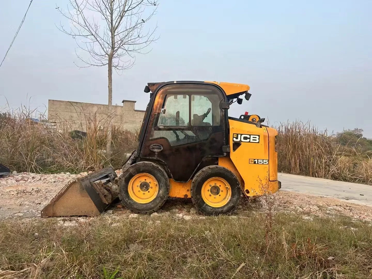 Original JCB 155 T3 4x4 Wheel Small Loader Used JCB 155 Mini Skid Steer Loader With Side Door And Single Arm Lifting For Sale