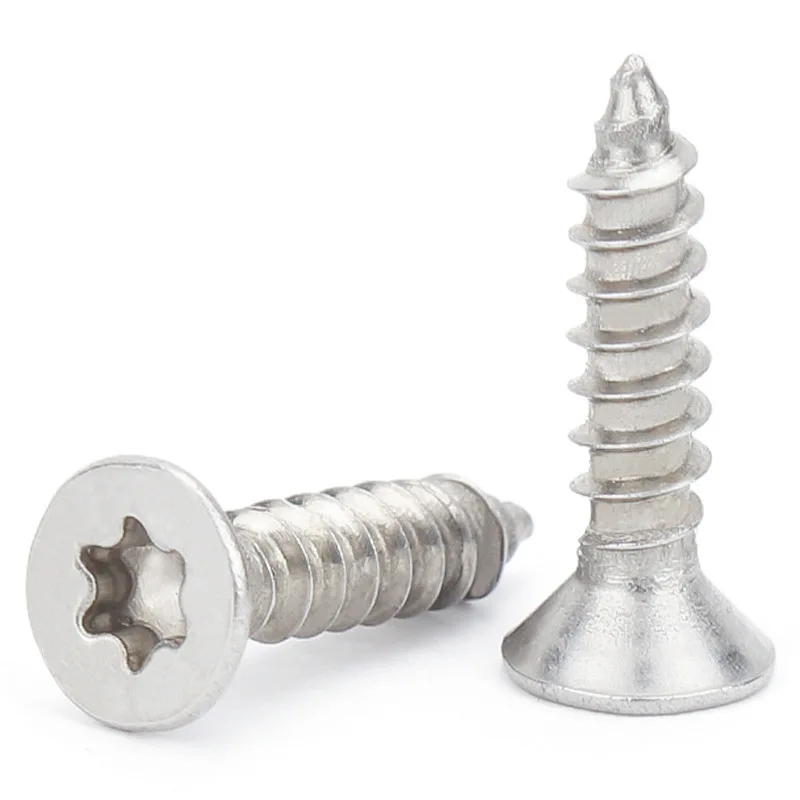 factory price Custom Stainless Steel 304 anti theft Torx Flat Head Self Tapping Screw