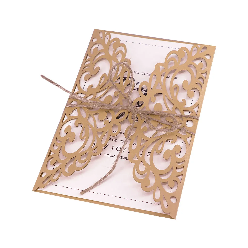 Customized Paper Happy Wedding Invitation Card