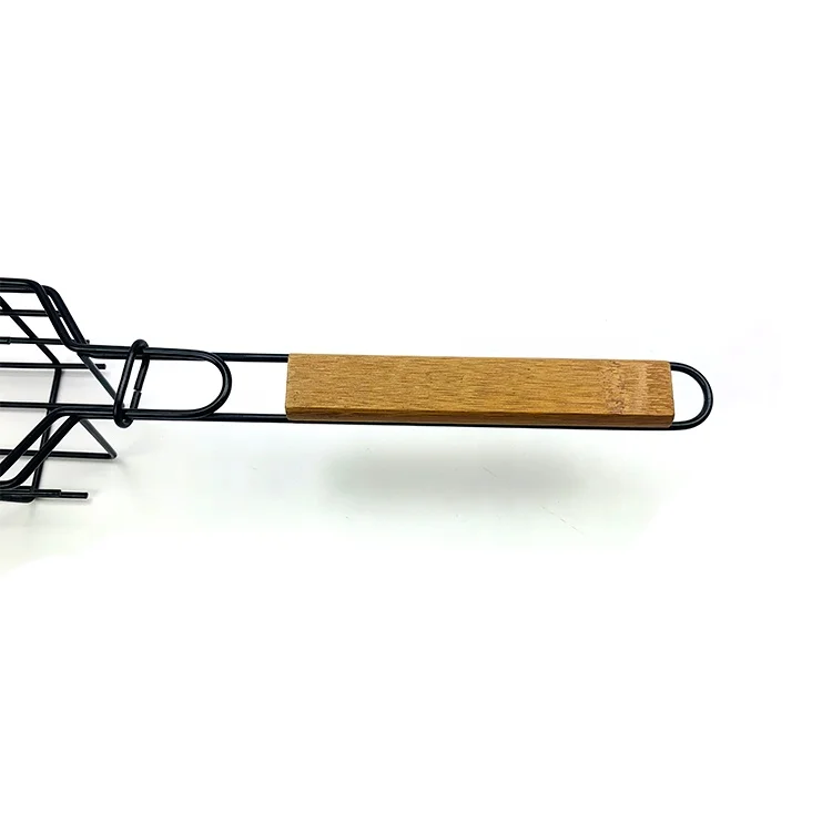 Non-stick Portable BBQ Kabob charcoal Metal bbq Corn Basket vegetables grill Flip Grill Jumbo Shrimps Grilling Net