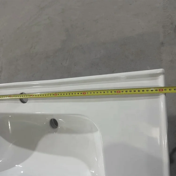 White color bathroom cabinet basin table top vanity basin