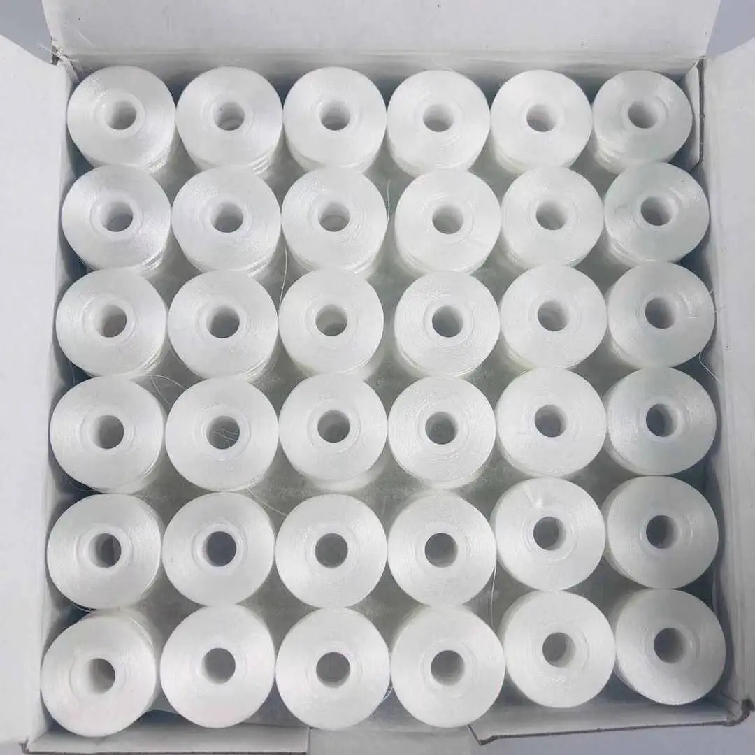 WT008 фабрика, 100% полиэстер, 75D/2, предварительно намотанная шпуля, Вышивальная нить