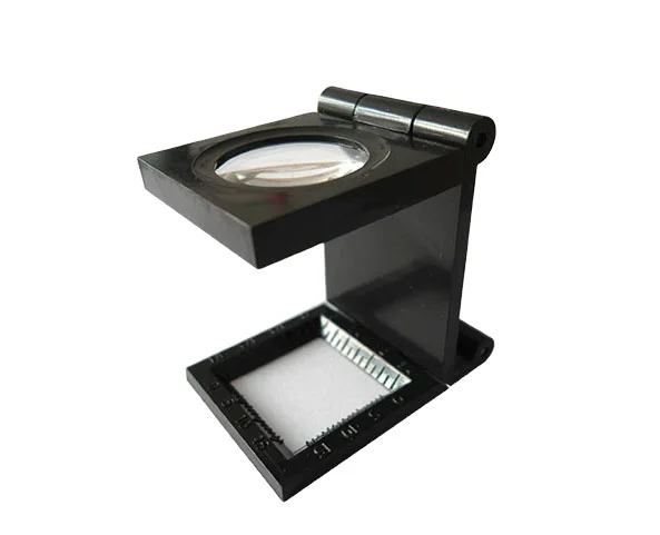 MG14111 8x Folding Stand small Magnifier glass lens with scale magnifying
