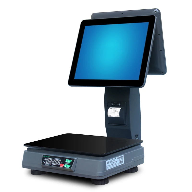 15 дюймов емкостный сенсорный Pos терминал/epos/pos системы с принтером и электрические весы