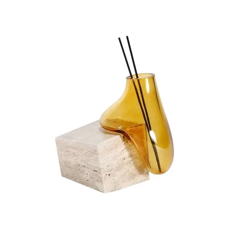 Marble Ornaments Travertine Aromatherapy Ornaments Bedroom Living Room Glass Aromatherapy Bottles