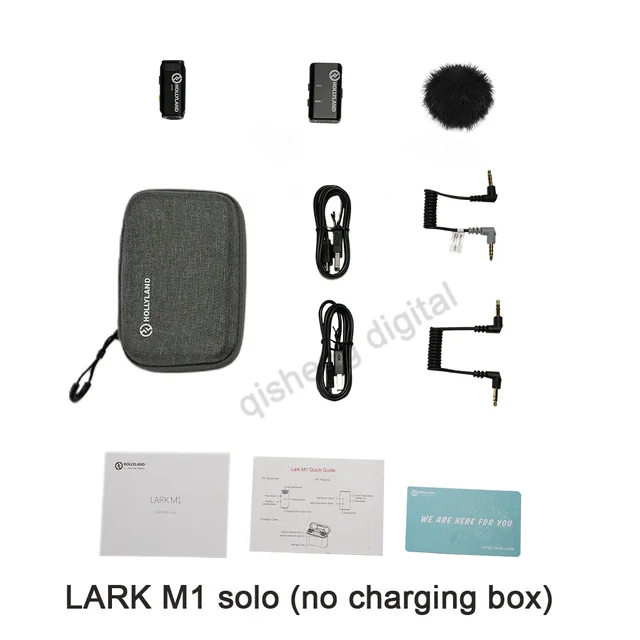 Hollyland LARK M1 Duo Solo Portable Wireless Lavalier Microphone System 2.4GHz 600ft DSLR Camera Smartphone Video Wireless Mic