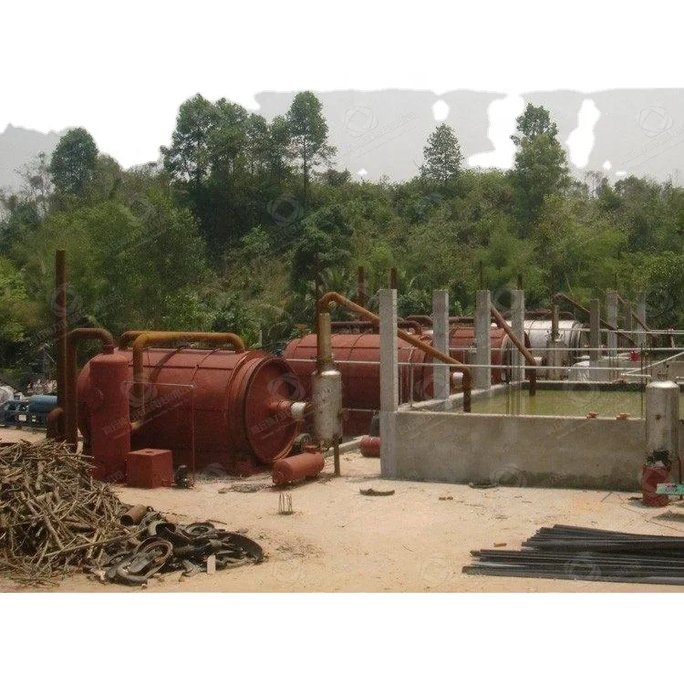 Waste Tyre Plastic to Fuel Pyrolysis Plant Continuous