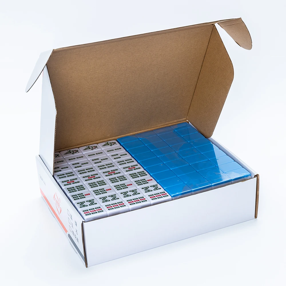 Factory supply custom tiles 36 size 144pcs high quality Green machine to play mahjong