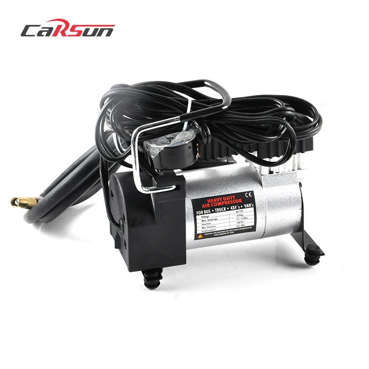 CARSUN Heavy Duty Car Tire Tyre Inflator Portable Mini Car Air Compressor 12v Digital Car metal Inflador Pump