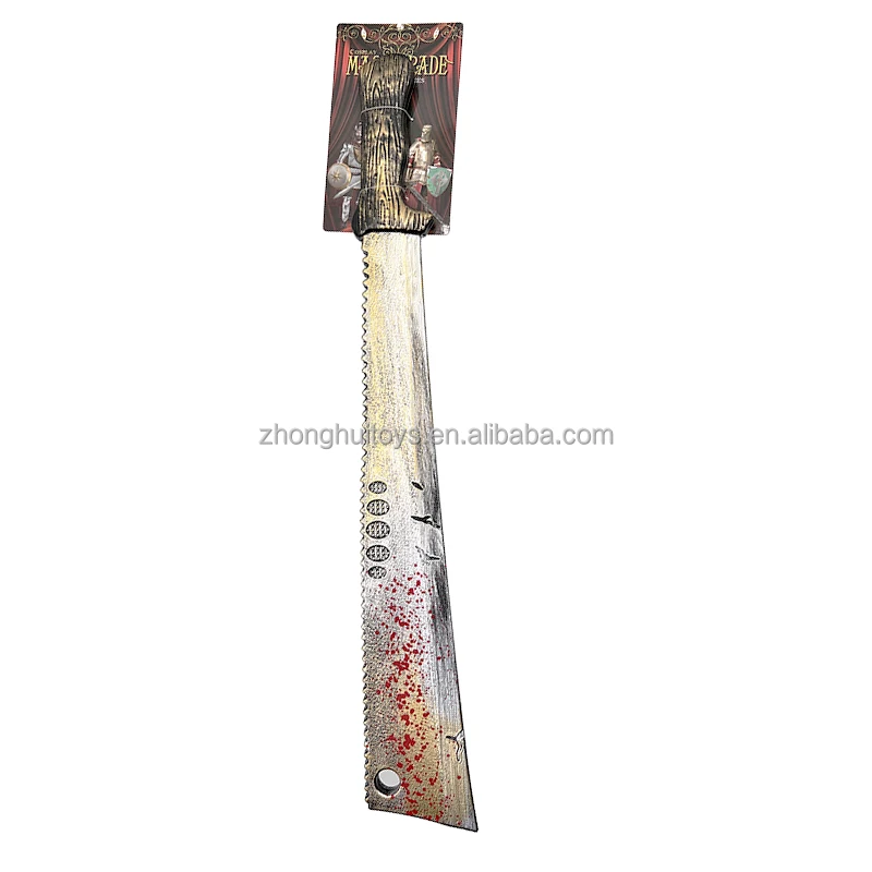 Movie Props Replica Plastic Foam Larp Weapon Fancy Props Bloody butcher matchete Cosplay Viking Boardsword