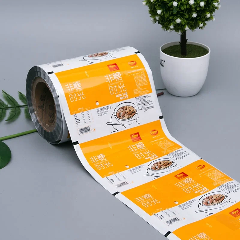 Custom potato chips packaging film roll laminating plastic metalized printed packing film roll for food