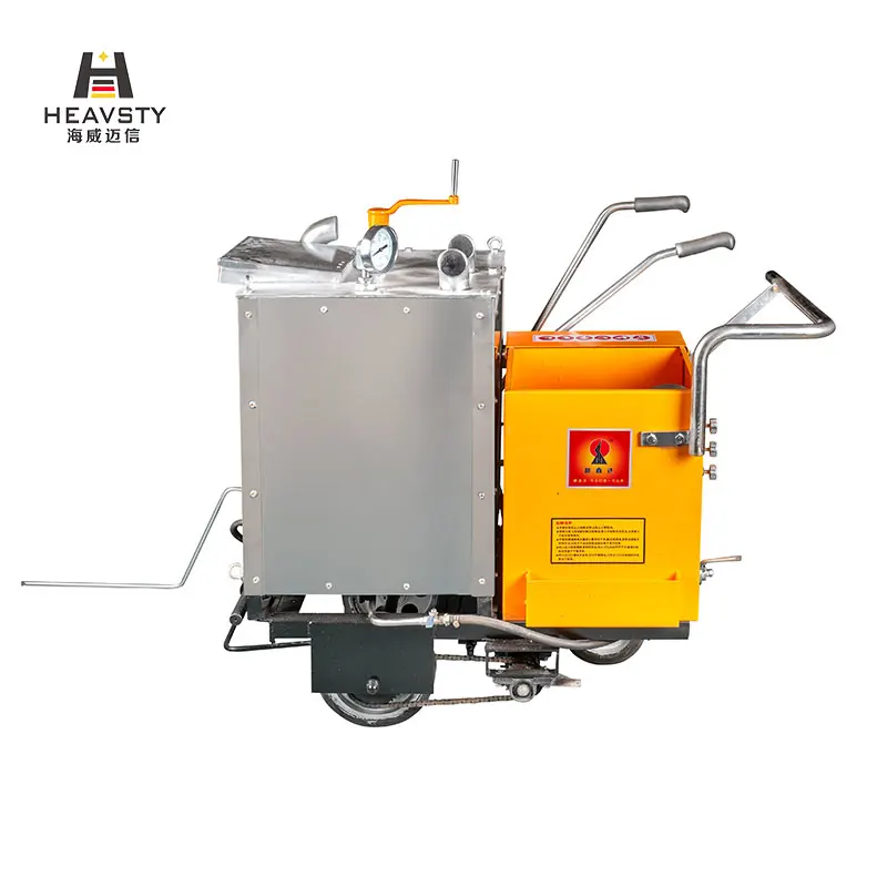 Thermoplastic material paint heating and  traffic road marking two in one machine