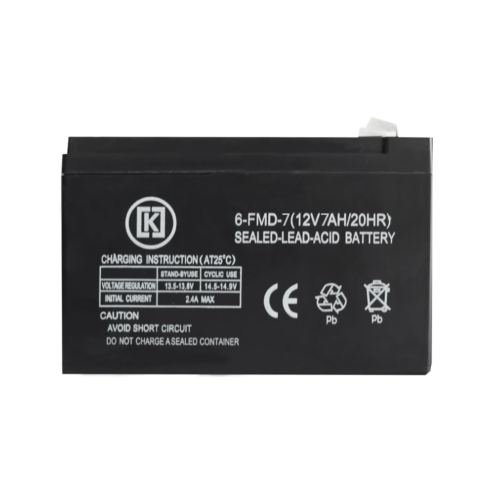 Batteries High Pure Sealed AGM Low Self Discharge Rechargeable 12V 7AH Lead Acid Battery