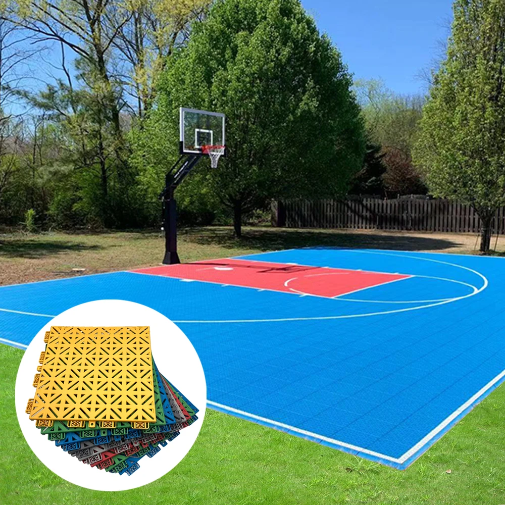 Cheap custom outdoor basketball court floor futsal sport rubber flooring padel basketball court flooring