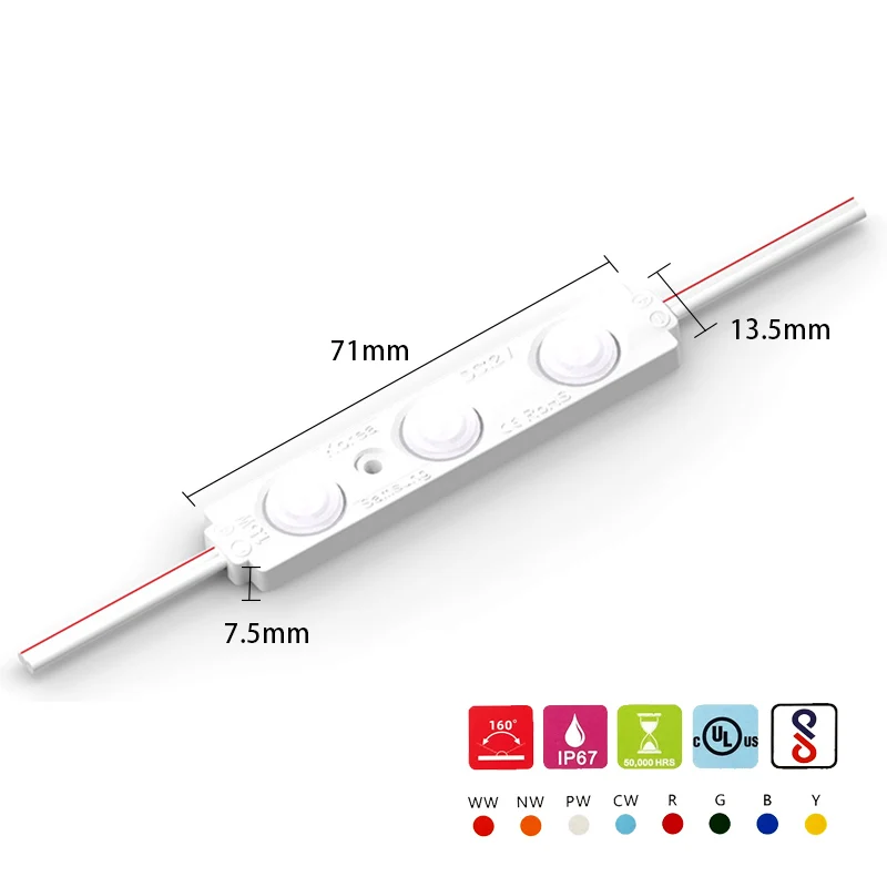 New Smd Led Module Waterproof IP67 LED Back Lighting Advertising Module 3 Years DC 12V -10 - 50 Advertising Channel Letter High