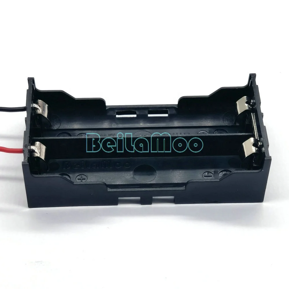 Beilamoo Dual 18650 two cells box with wire leads 1865 batt holder battery case BLM