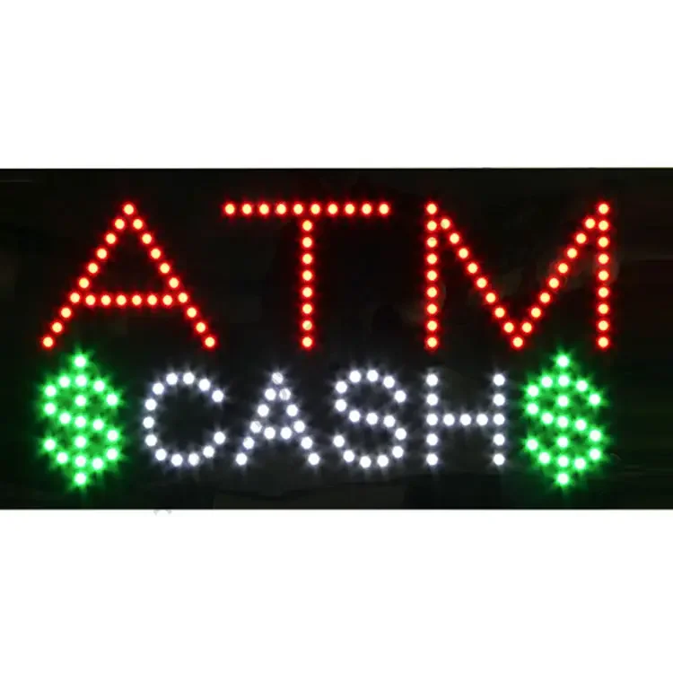 Custom Design Sign ATM Advertising Shop Sign Led Open Sign