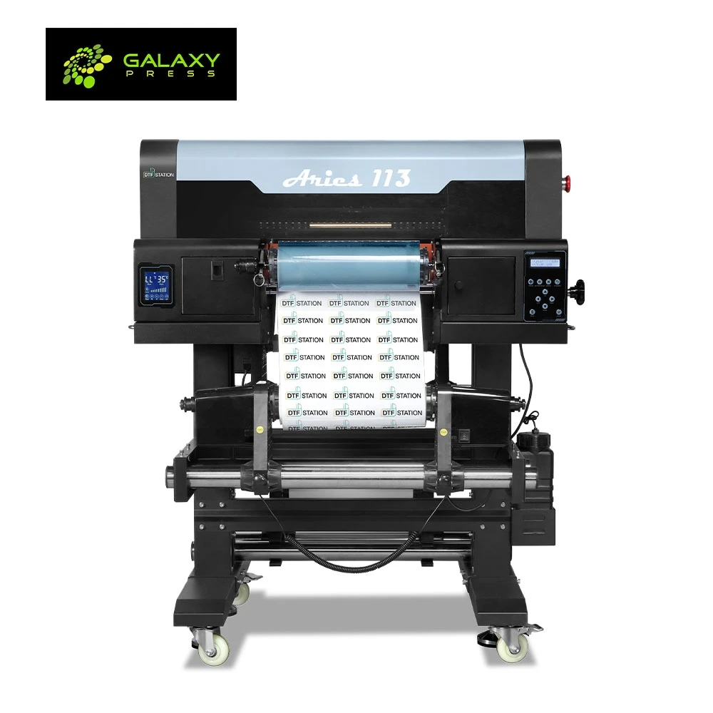 DTF Station Aries 113 2-In-1 Printing Roll To Roll Sticker Label Transfer 30Cm A3 Uv Dtf Printer Printing Machine With Laminator
