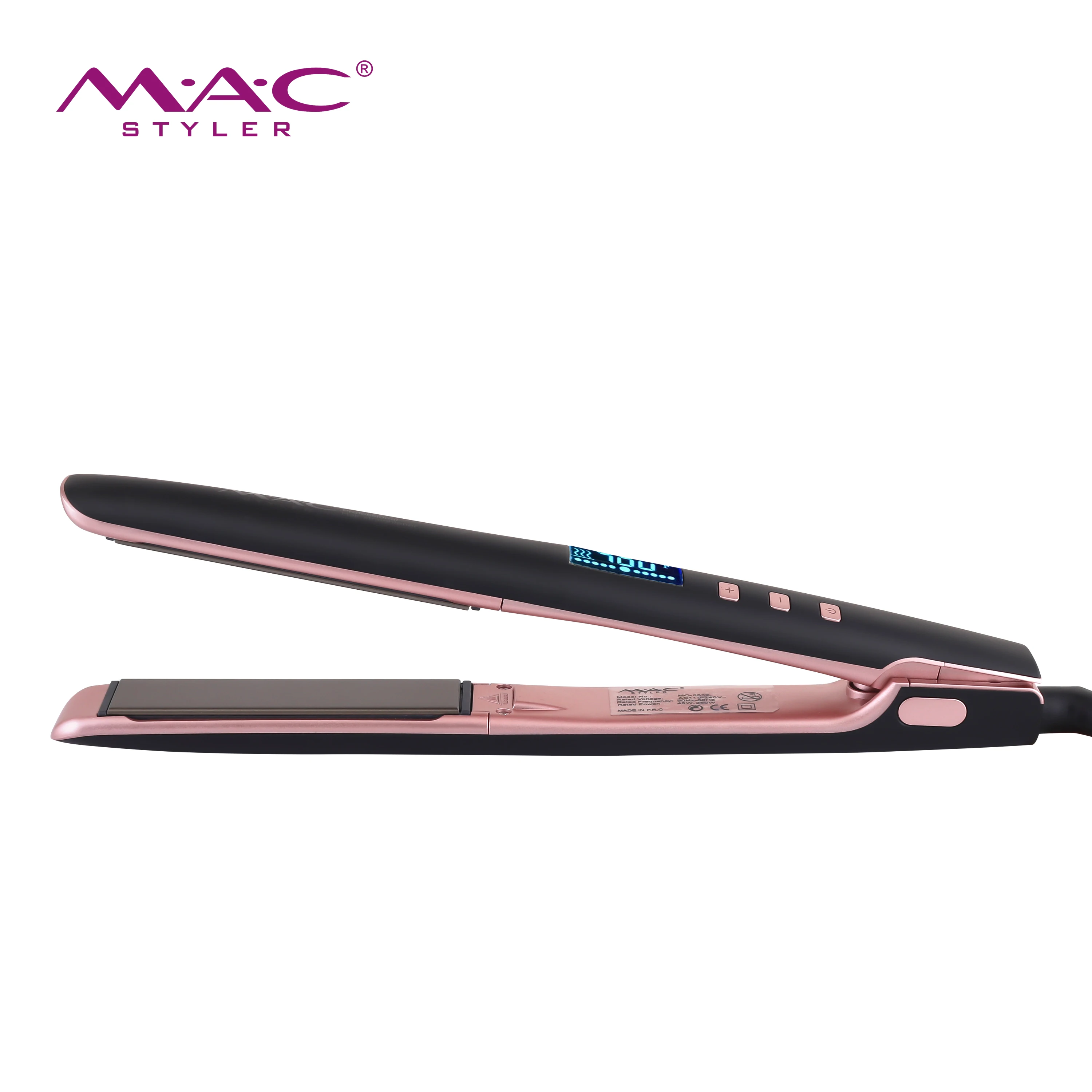 Custom Flat Iron Hair Straightener Lcd Titanium Plancha De Cabello Professional Flat Irons 480 Degrees Hair Straighteners