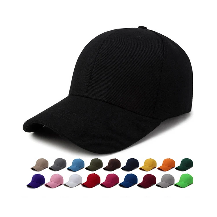 adjustable cotton blank hats manufacturer custom embroidered logo wholesale 6 panel fitted black baseball caps for