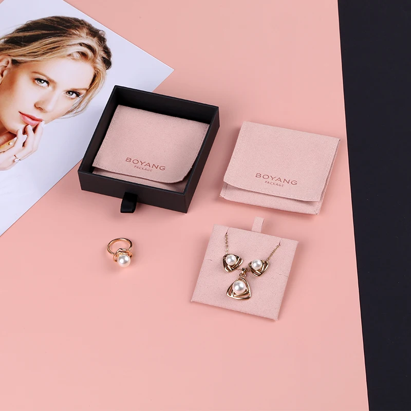 Wholesale Custom High Quality Small Pouch For Logo Personalized Gift Jewelry Packaging Bag