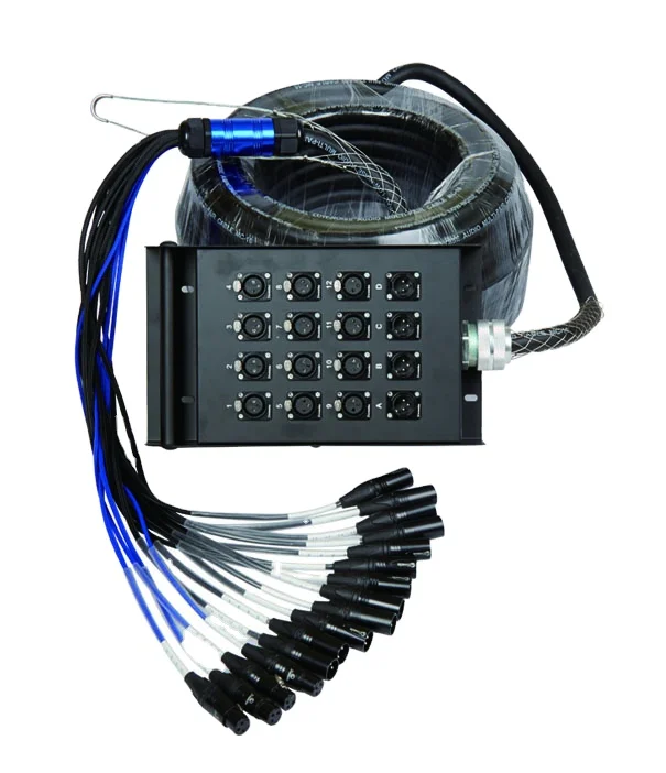 ABCCABLS Professional 44 Channel Customize 20/30/50m Iron Multicore Audio Snake Cable Stage Box