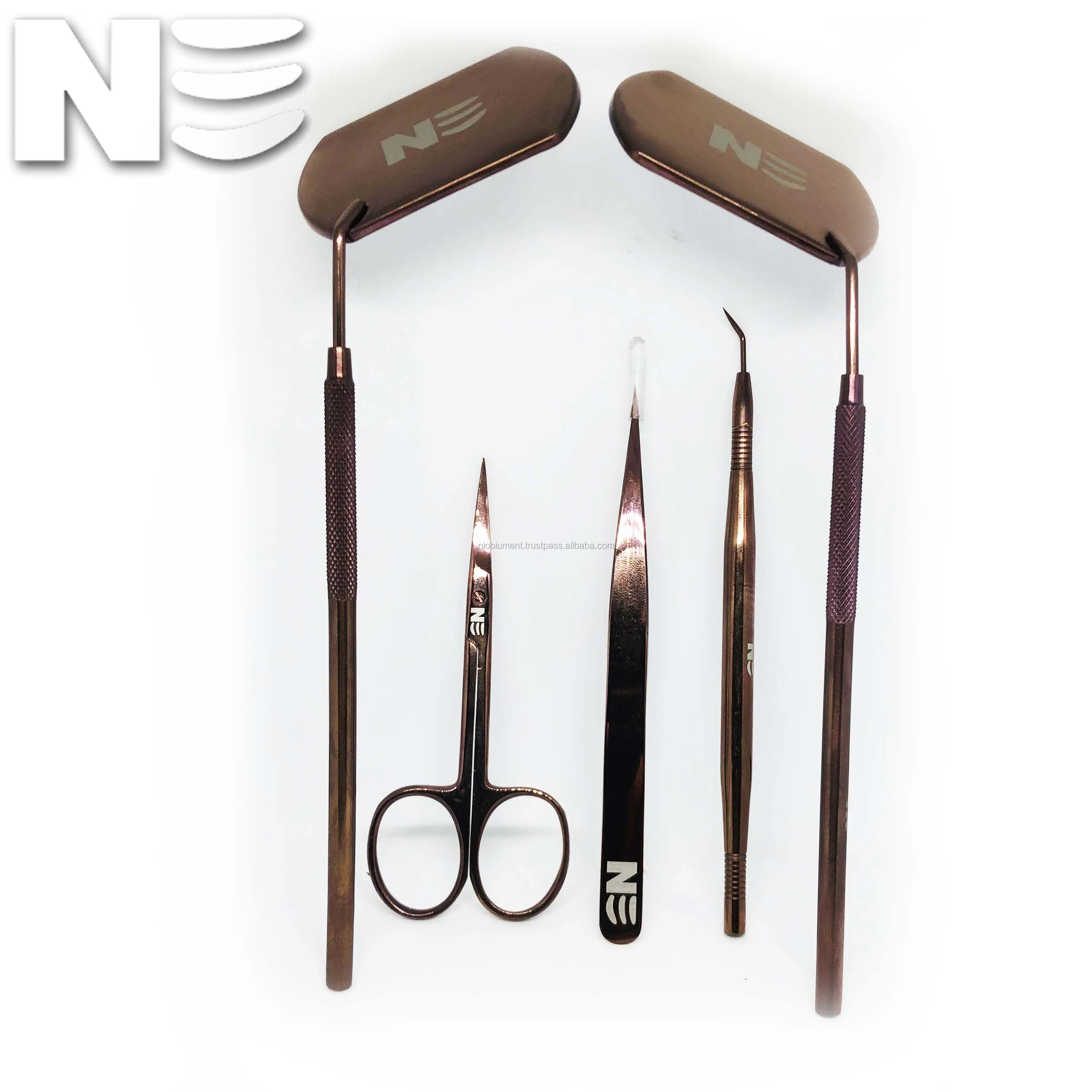 
Rose Gold Eyelash Custom Tools Lash Tweezer/Lash Mirror/Lash Lift Tool 