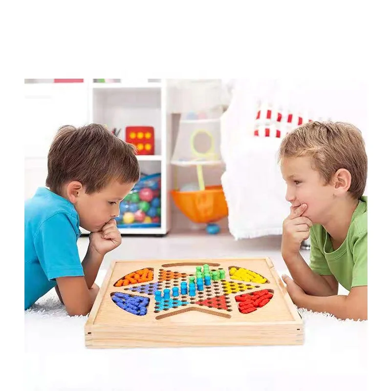Производитель производитель Лудо настольная игра пары играть Carrom акраббле штук деревянные шахматы мини стол
