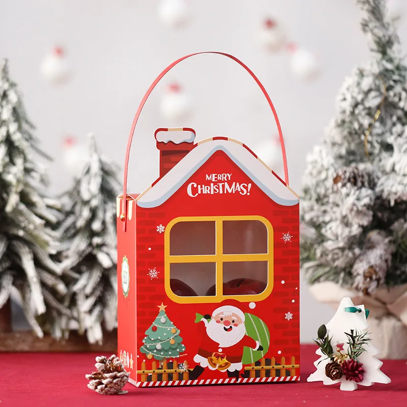 Creative Christmas Apple Gift Box Christmas Eve White Card Portable Box