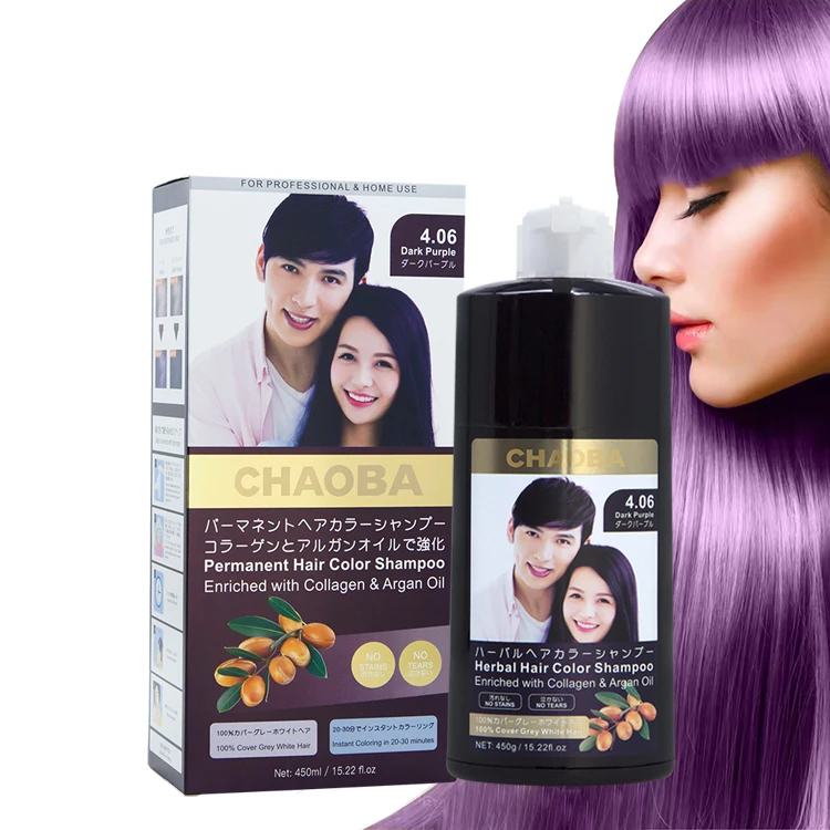 Wholesale manufacturer 3 in 1 herbal ginger ammonia free no ppd OEM magic permanent fast black dye hair color shampoo