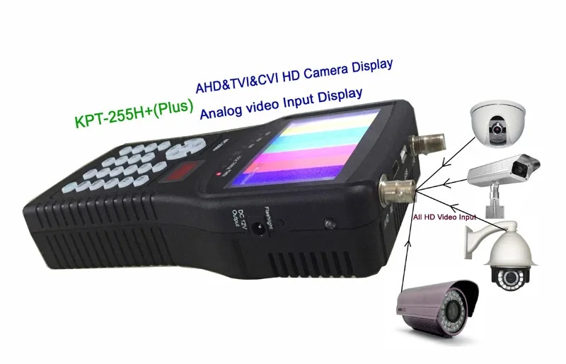 [Genuine] HD Signal DVB-S2 Decoding With TVI CCTV Camera Tester KPT-255H+ satellite finder meter set top box TV BOX