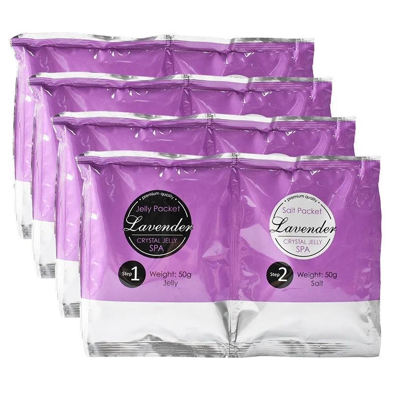 Oem Moisturizing Whitening Jellyfoot For Personal Care Relaxing Lavender 2 Step Jelly Foot Soak Bath Scrub Jelly Pedi Pedicure